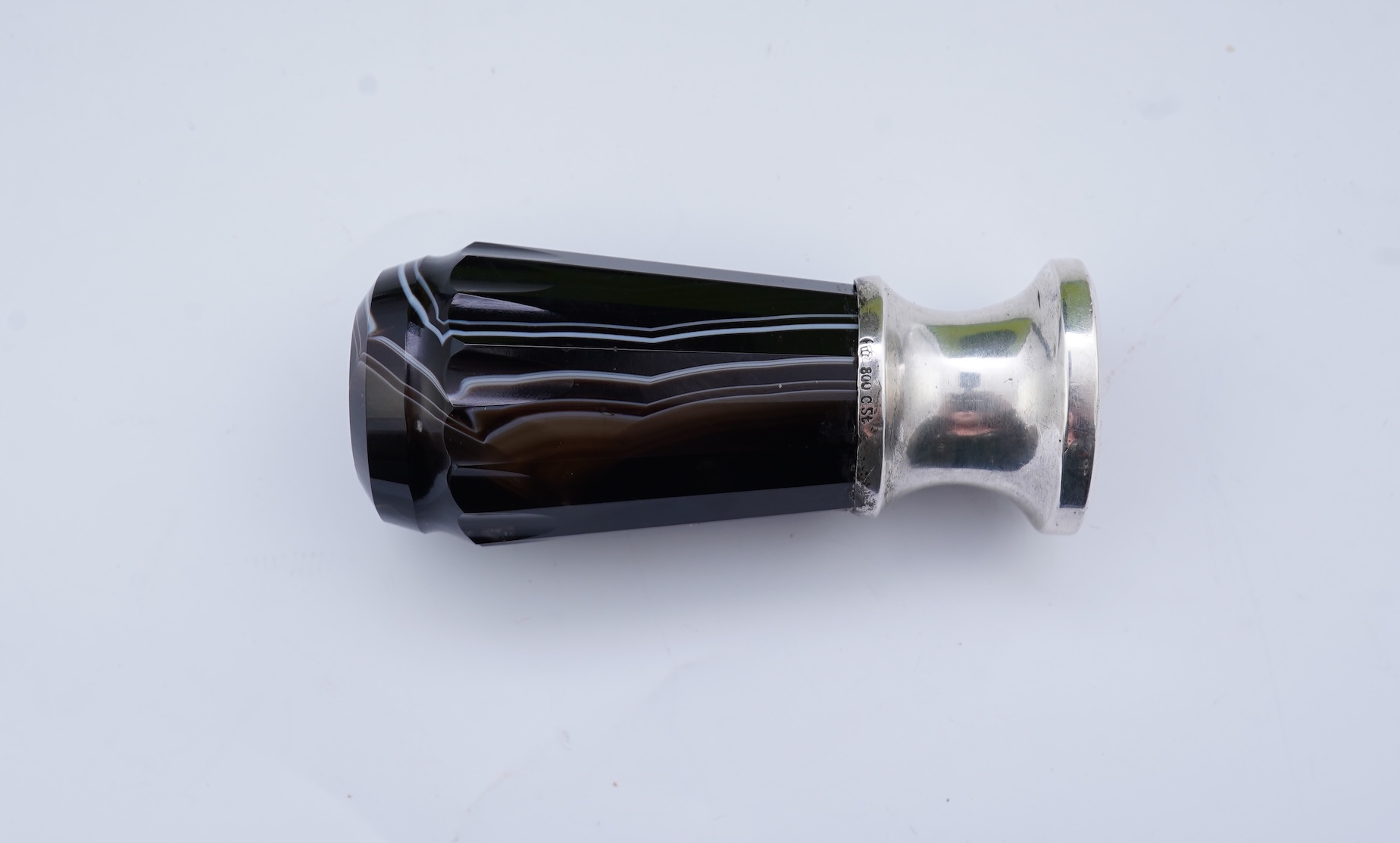 A silver and onyx seal, Germany, late 19th/early 20th century